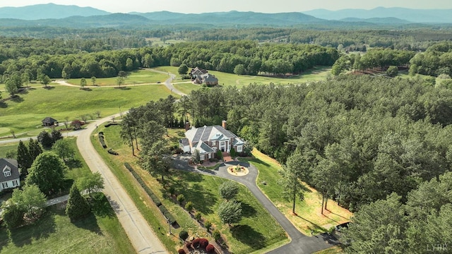 107 Emory Way, Amherst, VA 24521 - drone / aerial view with a wooded view and a mountain view