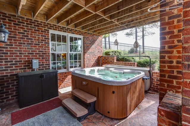 107 Emory Way, Amherst, VA 24521 - view of patio featuring a hot tub and fence
