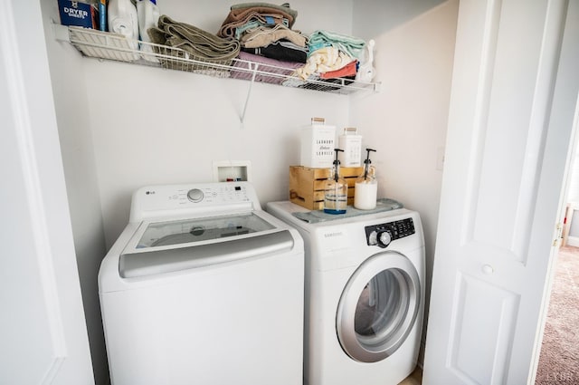 44 Sprouse Ln, Lynchburg, VA 24502 - washroom with washer and dryer and carpet floors