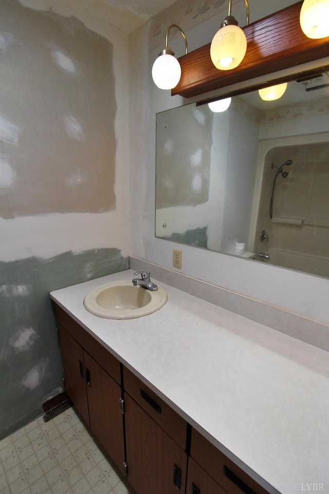 3958 Campbell Hwy, Lynchburg, VA 24501 - bathroom featuring vanity, tile patterned floors, and tub / shower combination