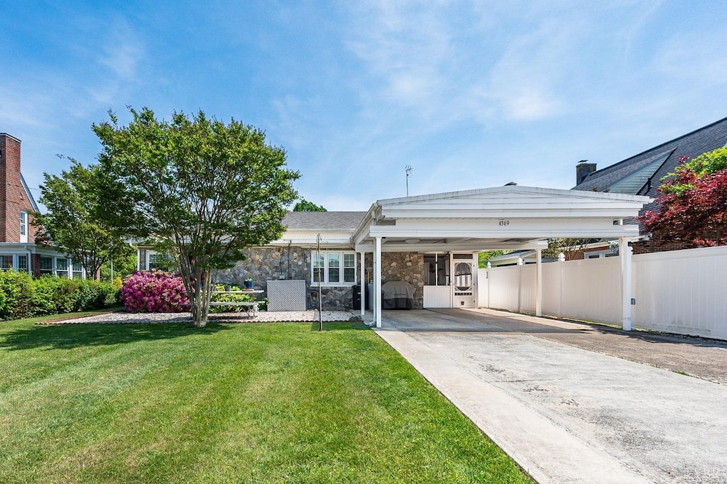 4369 Fort Ave, Lynchburg, VA 24502 - view of front of house featuring driveway and a carport