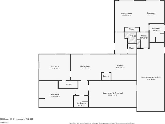 1206 Cedar Hill Dr, Lynchburg, VA 24502 - view of home floor plan