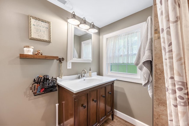 1206 Cedar Hill Dr, Lynchburg, VA 24502 - bathroom with vanity and wood finished floors