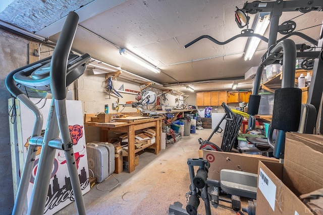 1206 Cedar Hill Dr, Lynchburg, VA 24502 - basement featuring a workshop area