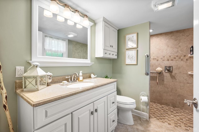 1206 Cedar Hill Dr, Lynchburg, VA 24502 - full bathroom with a walk in shower, vanity, and tile patterned flooring