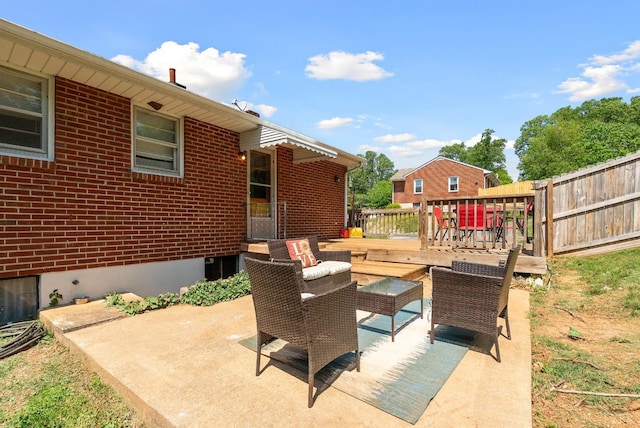 4600 Greenwood Dr, Lynchburg, VA 24502 - view of patio / terrace featuring a deck and an outdoor living space