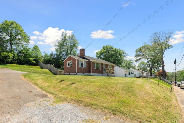 4600 Greenwood Dr, Lynchburg, VA 24502 - view of front of house with brick siding and a chimney