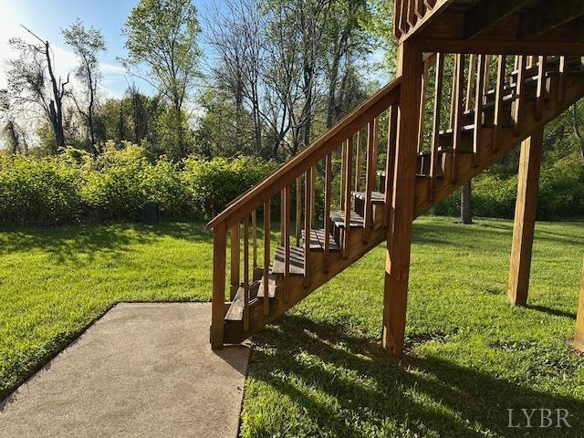 202 Rustwood Ct, Rustburg, VA 24588 - view of yard featuring stairway