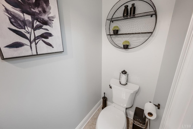 1205 Bradford Crossing Pl, Goode, VA 24556 - bathroom with baseboards, tile patterned flooring, and toilet