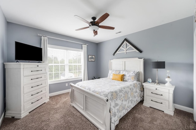 1205 Bradford Crossing Pl, Goode, VA 24556 - bedroom with baseboards, ceiling fan, light carpet, and visible vents