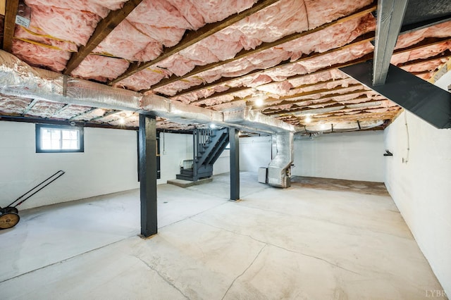 730 Stuart St, Lynchburg, VA 24501 - below grade area featuring stairs