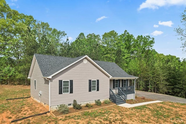 208 Samson Way, Madison Heights, VA 24572 - view of front of house with covered porch and a shingled roof