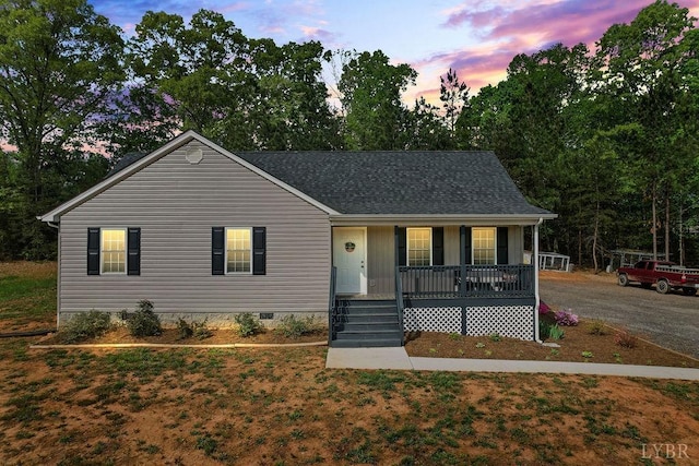 208 Samson Way, Madison Heights, VA 24572 - view of front of house featuring a porch and crawl space