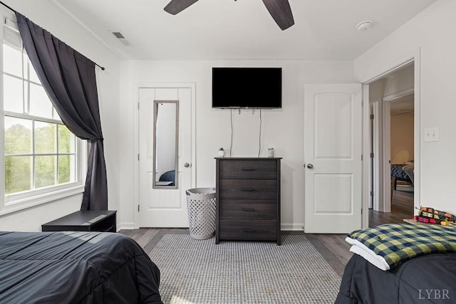 208 Samson Way, Madison Heights, VA 24572 - bedroom featuring wood finished floors, baseboards, and ceiling fan