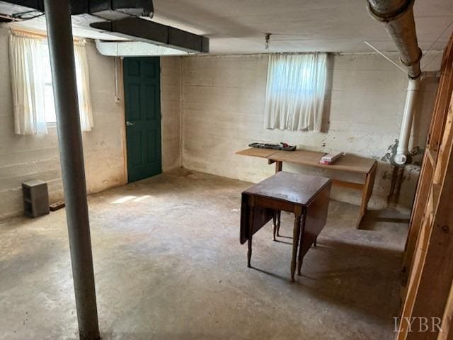 view of basement