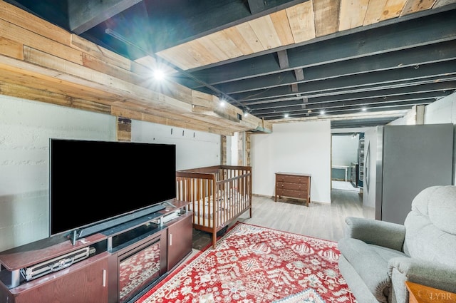 4205 Tremont, Lynchburg, VA 24502 - bedroom featuring wood finished floors and freestanding refrigerator