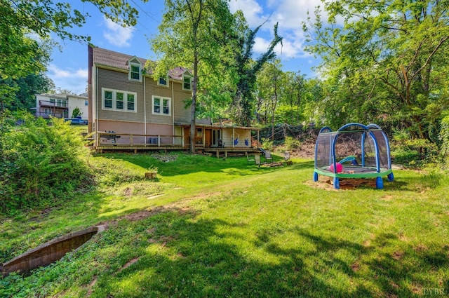 4205 Tremont, Lynchburg, VA 24502 - view of green lawn featuring a wooden deck