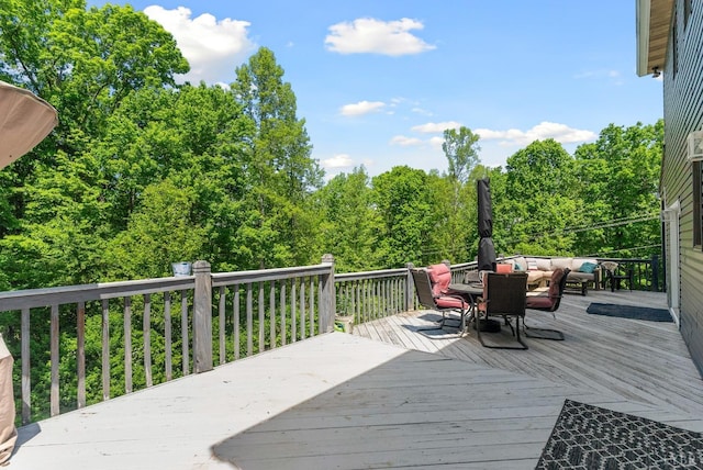 95 Rhage Ln, Lynchburg, VA 24504 - deck featuring outdoor dining space and an outdoor hangout area