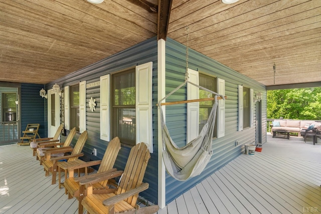 95 Rhage Ln, Lynchburg, VA 24504 - wooden porch with an outdoor living space