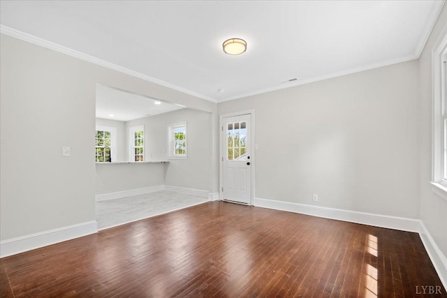 3882 Peakland Pl, Lynchburg, VA 24503 - spare room featuring wood-type flooring, baseboards, and crown molding
