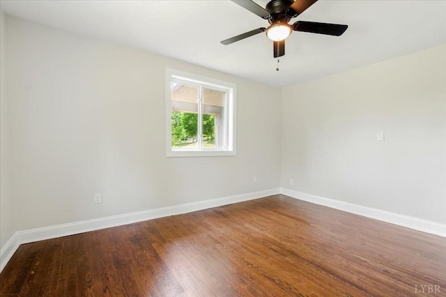 3882 Peakland Pl, Lynchburg, VA 24503 - spare room with dark wood finished floors, baseboards, and ceiling fan