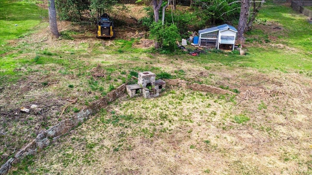 3882 Peakland Pl, Lynchburg, VA 24503 - view of yard with exterior structure, an outbuilding, and fence