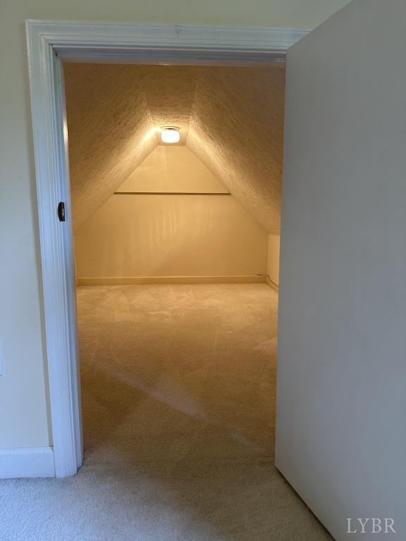 69 Gough Rd, Rustburg, VA 24588 - corridor with carpet floors and vaulted ceiling
