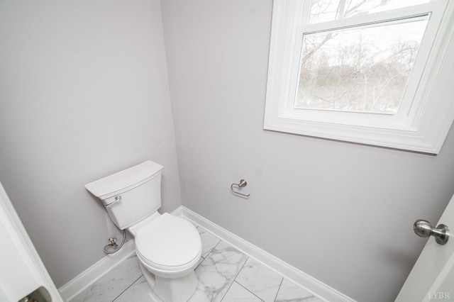 1051 Wills Way, Forest, VA 24551 - bathroom featuring marble finish floors, toilet, and baseboards