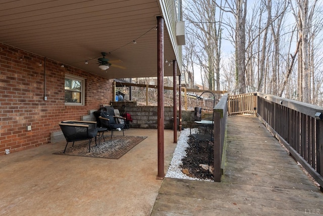 206 Simsbury Ln, Forest, VA 24551 - view of patio / terrace featuring a ceiling fan
