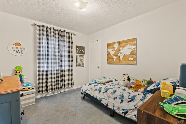 206 Simsbury Ln, Forest, VA 24551 - carpeted bedroom with a textured ceiling