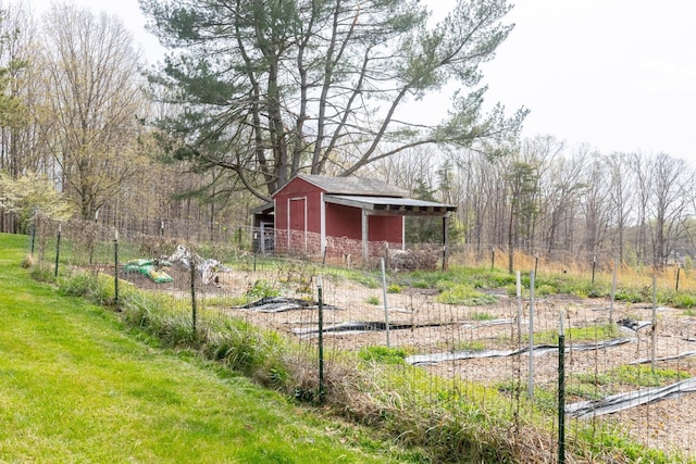 2637 Chilton Rd, Appomattox, VA 24522 - view of yard featuring an outbuilding and a vegetable garden