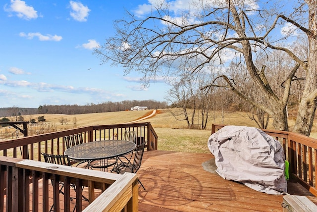 2637 Chilton Rd, Appomattox, VA 24522 - deck with outdoor dining space and a yard