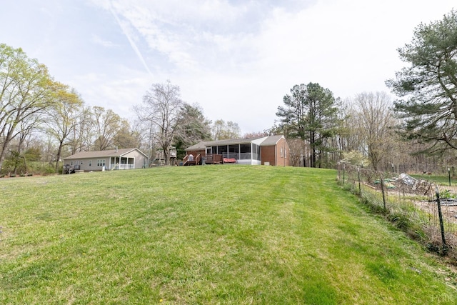 2637 Chilton Rd, Appomattox, VA 24522 - view of yard with a sunroom