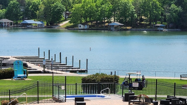 1057 Barrow Hills Dr, Moneta, VA 24104 - dock area featuring a water view