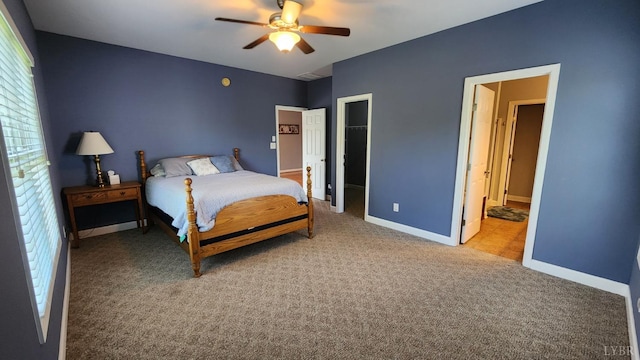 1057 Barrow Hills Dr, Moneta, VA 24104 - bedroom featuring multiple windows, carpet, and a walk in closet