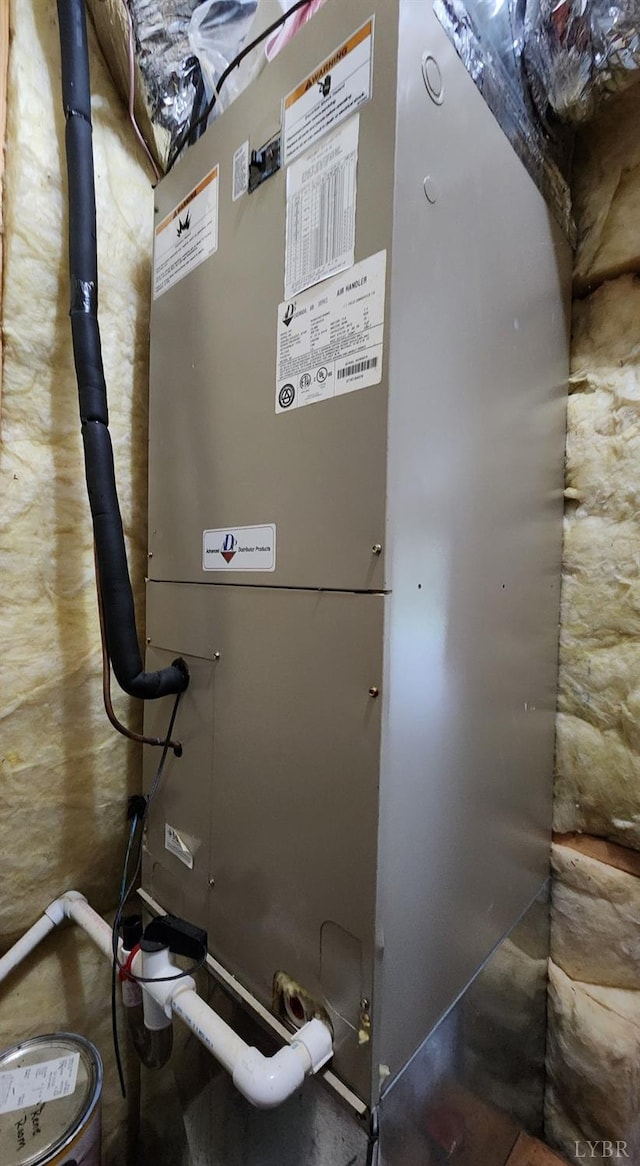 1057 Barrow Hills Dr, Moneta, VA 24104 - utility room featuring heating unit