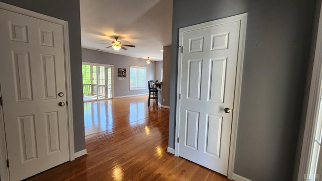 1057 Barrow Hills Dr, Moneta, VA 24104 - corridor featuring baseboards and wood finished floors