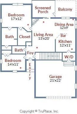 1057 Barrow Hills Dr, Moneta, VA 24104 - property floor plan