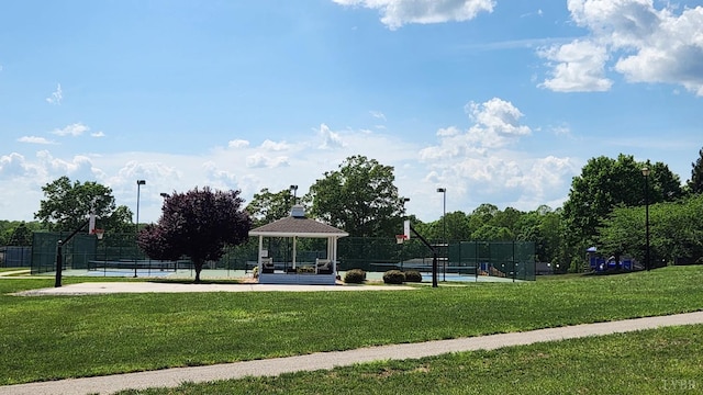 1057 Barrow Hills Dr, Moneta, VA 24104 - view of community with a gazebo, community basketball court, and a tennis court