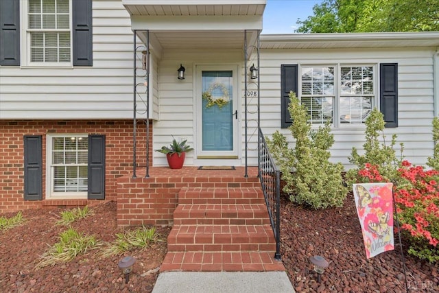 2098 Sunburst Rd, Evington, VA 24550 - entrance to property with brick siding