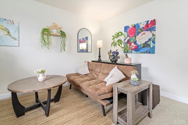 2098 Sunburst Rd, Evington, VA 24550 - living room with baseboards and light carpet