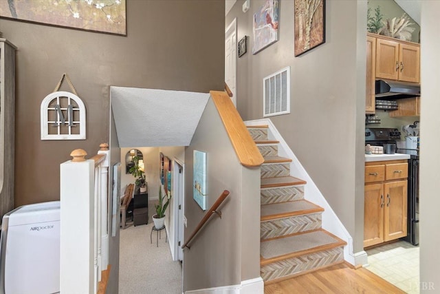 2098 Sunburst Rd, Evington, VA 24550 - stairway featuring baseboards