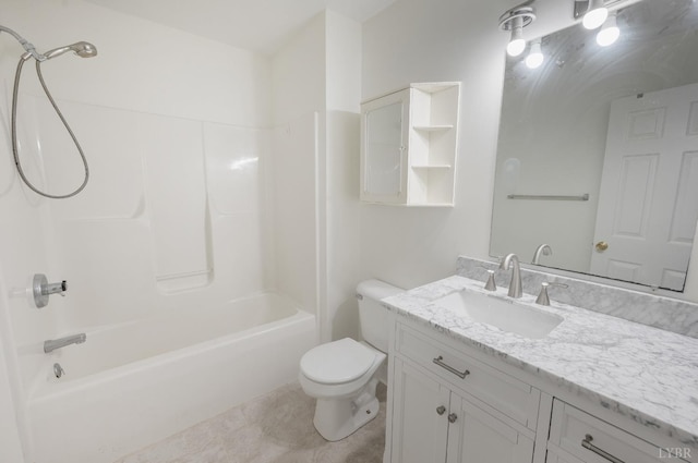 302 Spring Lake Rd, Forest, VA 24551 - bathroom with toilet, tub / shower combination, tile patterned flooring, and vanity