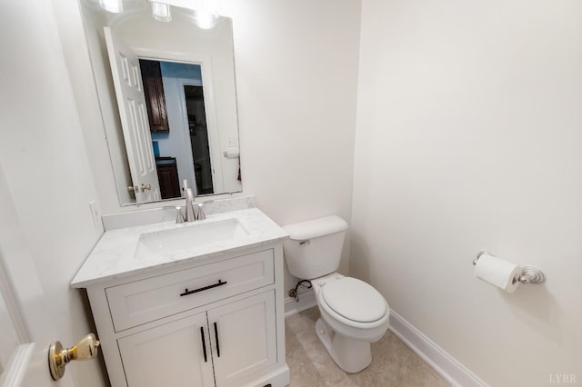 302 Spring Lake Rd, Forest, VA 24551 - half bathroom with baseboards, tile patterned floors, vanity, and toilet