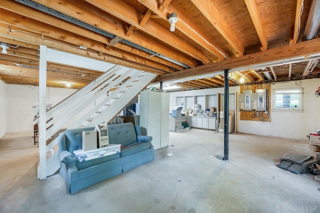 302 Spring Lake Rd, Forest, VA 24551 - below grade area featuring electric panel and stairs