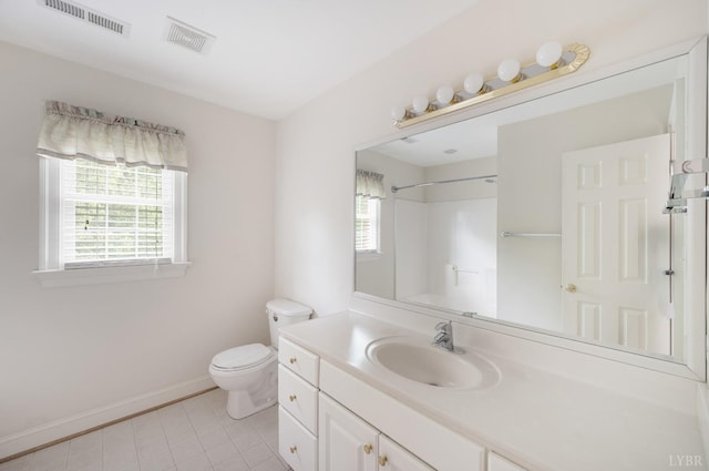 528 Lady Slipper Ln, Lynchburg, VA 24502 - bathroom with vanity, tile patterned flooring, and a shower