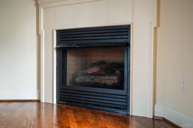 528 Lady Slipper Ln, Lynchburg, VA 24502 - detailed view of a glass covered fireplace and wood finished floors