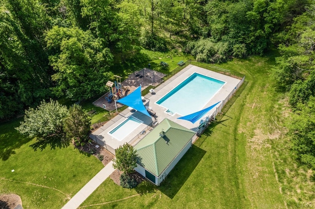 528 Lady Slipper Ln, Lynchburg, VA 24502 - aerial view of property and surrounding area with a pool
