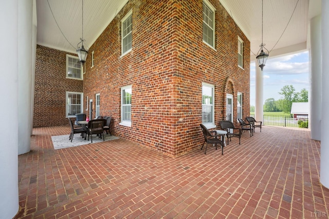 view of patio / terrace with fence