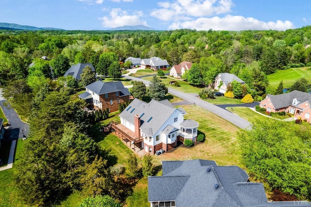 1348 Lake Shore Dr, Forest, VA 24551 - aerial view of residential area with a heavily wooded area